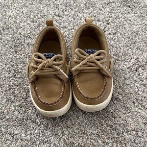 Sperry Topsider Brown Tan Leather Boat Shoes